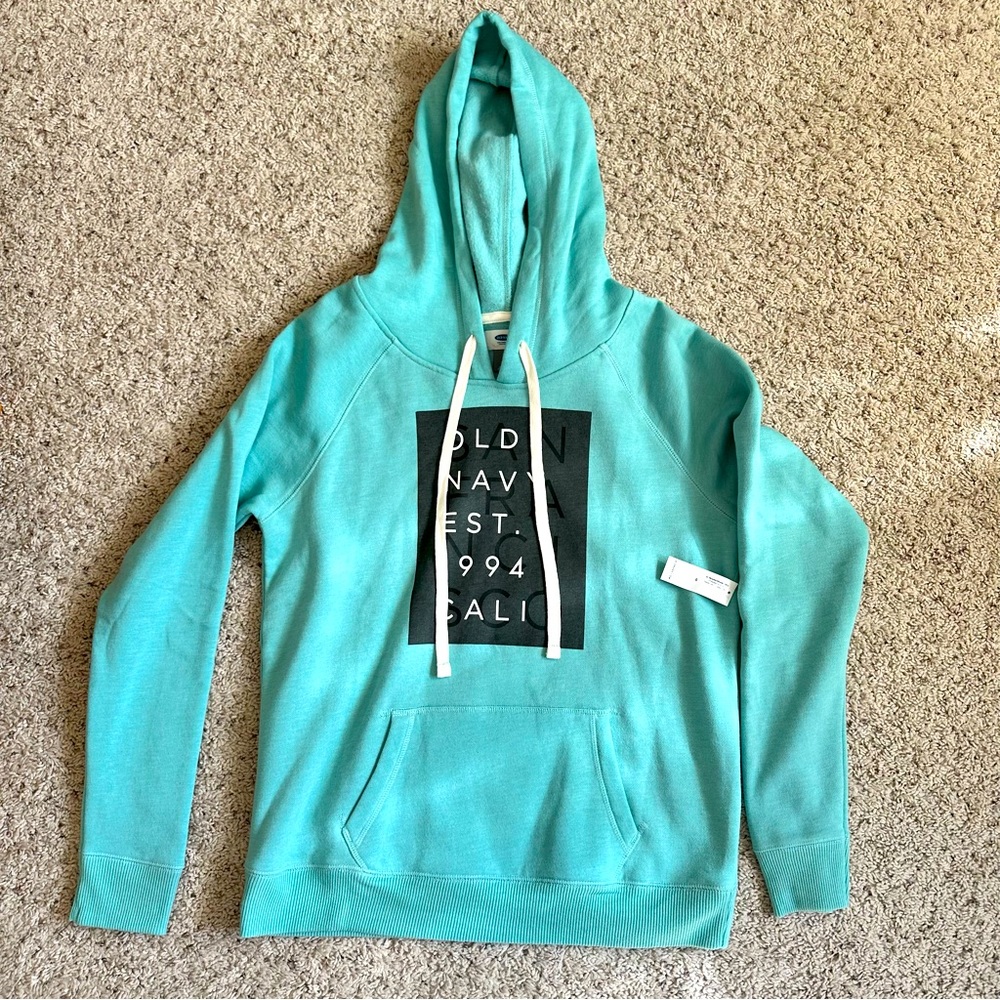 Turquoise Hoodie BNWT! Old Navy logo - super soft and cozy 🩵
